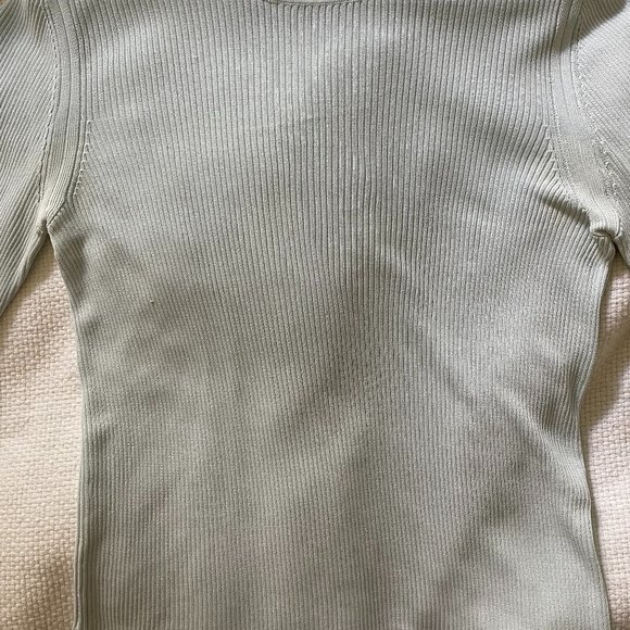 Rag & Bone Rib Knit Light Blue Sweater - Picture 4 of 5